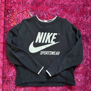Nike Black and White Crewneck